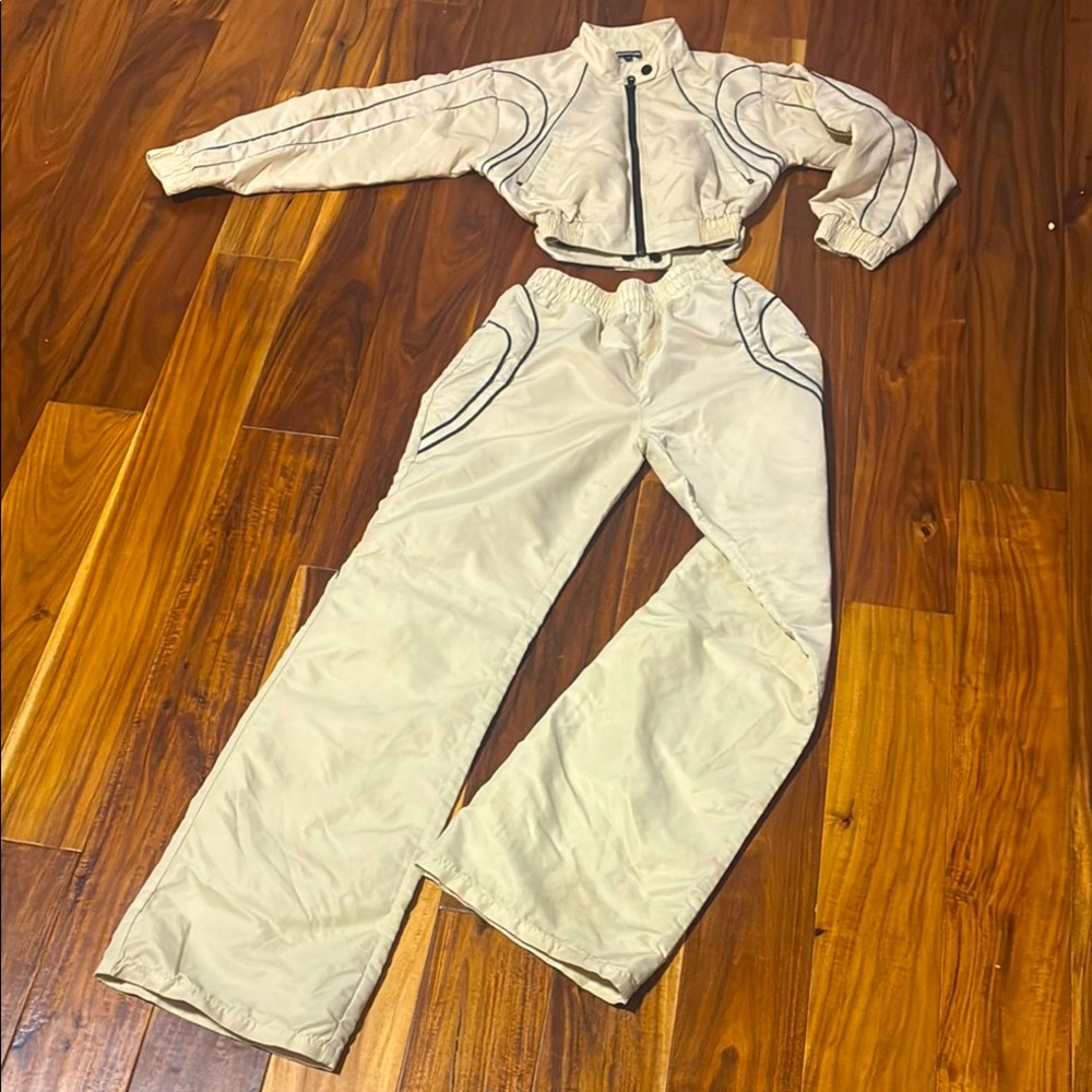 Elegant Cream Women's Wide Leg Jumpsuit